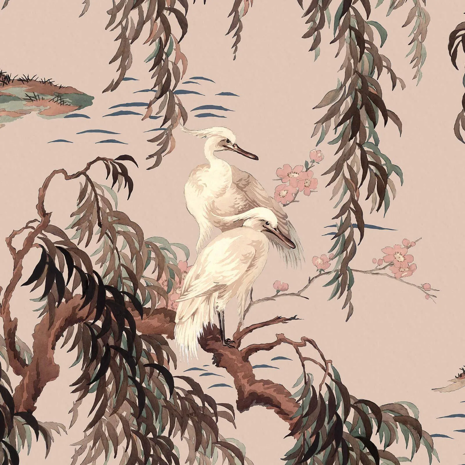 House of Hackney Zeus wallpaper in Plaster, blooms and foliage in plaster