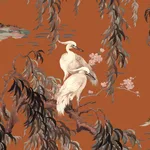 House of Hackney Zeus Wallpaper in Tobacco House of Hackney Zeus wallpaper in Tobacco, foliage and birds in tobacco