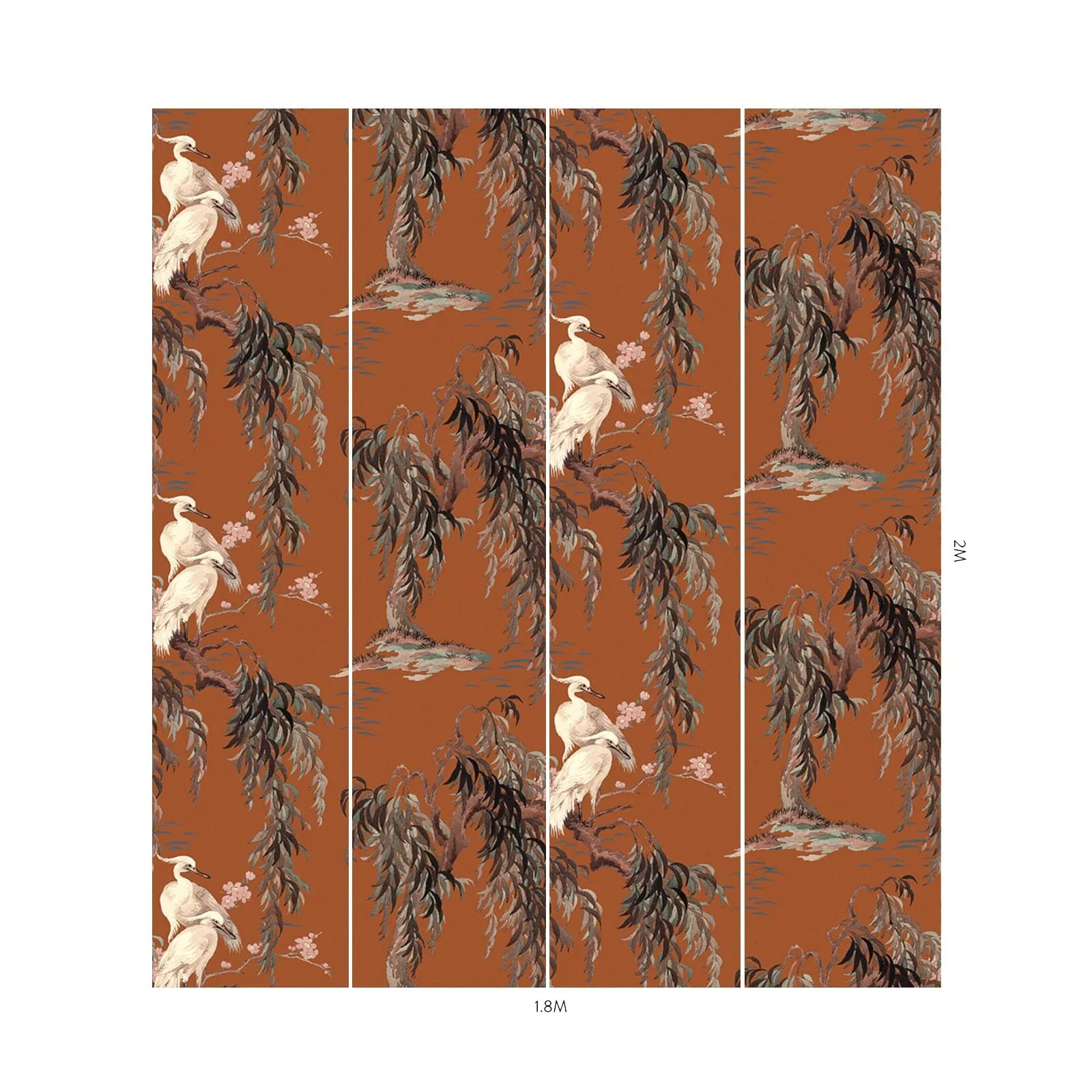 House of Hackney Zeus Wallpaper in Tobacco House of Hackney Zeus wallpaper in Tobacco, foliage and birds in tobacco