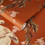 House of Hackney Zeus Wallpaper in Tobacco House of Hackney Zeus wallpaper in Tobacco, foliage and birds in tobacco