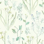 Inspired by Color Alpine Botanical - White Wallpaper | Buy Online Inspired by Color Alpine Botanical wallpaper, color White, SKU NR1566
