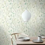 Inspired by Color Alpine Botanical - White Wallpaper | Buy Online Inspired by Color Alpine Botanical wallpaper, color White, SKU NR1566