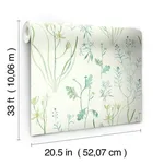 Inspired by Color Alpine Botanical - White Wallpaper | Buy Online Inspired by Color Alpine Botanical wallpaper, color White, SKU NR1566