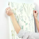 Inspired by Color Alpine Botanical - White Wallpaper | Buy Online Inspired by Color Alpine Botanical wallpaper, color White, SKU NR1566