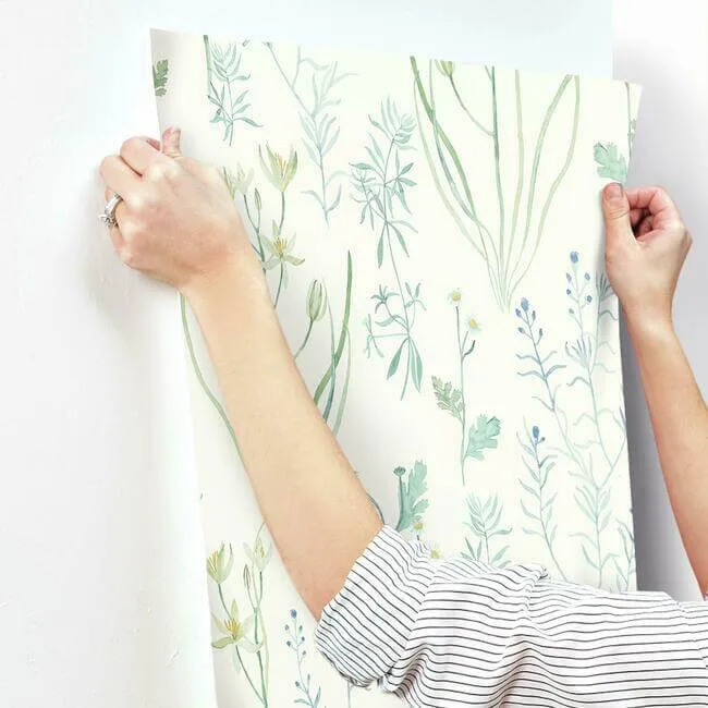 Inspired by Color Alpine Botanical - White Wallpaper | Buy Online Inspired by Color Alpine Botanical wallpaper, color White, SKU NR1566