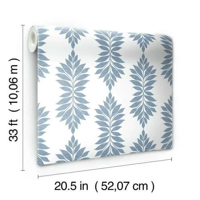 Inspired by Color Broadsands Botanica - Blue Wallpaper | Buy Online Inspired by Color Broadsands Botanica wallpaper, color Blue, SKU CV4423