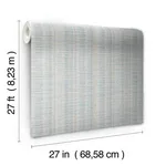 Inspired by Color Broken Boucle Stripe wallpaper, color Putty & Blue, SKU SR1517