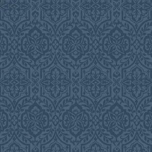 Inspired by Color Cathedral Damask wallpaper, color Blue, SKU DM5037