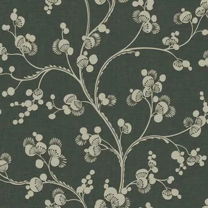 Inspired by Color Dahlia Trail wallpaper, color Black & Taupe, SKU SS2502
