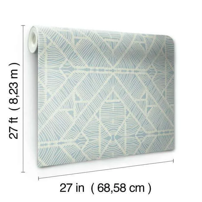 Inspired by Color Diamond Macrame - Blue Wallpaper | Buy Online Inspired by Color Diamond Macrame wallpaper, color Blue, SKU TC2704