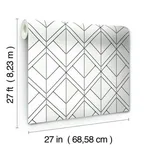 Inspired by Color Diamond Shadow wallpaper, color White, SKU GM7552