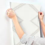 Inspired by Color Diamond Twist - White & Cream Wallpaper | Buy Online Inspired by Color Diamond Twist wallpaper, color White & Cream, SKU BW3821