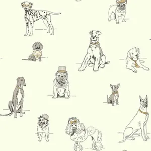 Inspired by Color Dog's Life wallpaper, color Silver & Gold Metallic, SKU AF1938