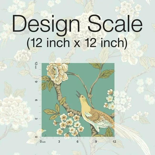 Inspired by Color Fanciful wallpaper, color Teal, SKU AF1901