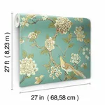 Inspired by Color Fanciful wallpaper, color Teal, SKU AF1901