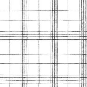 Inspired by Color Farmhouse Plaid wallpaper, color Black & White, SKU FH4016