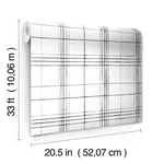 Inspired by Color Farmhouse Plaid wallpaper, color Black & White, SKU FH4016