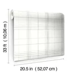 Inspired by Color Farmhouse Plaid - Linen & White Wallpaper | Buy Online Inspired by Color Farmhouse Plaid wallpaper, color Linen & White, SKU FH4019