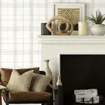 Inspired by Color Farmhouse Plaid - Linen & White Wallpaper | Buy Online Inspired by Color Farmhouse Plaid wallpaper, color Linen & White, SKU FH4019