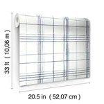 Inspired by Color Farmhouse Plaid - Navy & White Wallpaper | Buy Online Inspired by Color Farmhouse Plaid wallpaper, color Navy & White, SKU FH4017