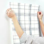 Inspired by Color Farmhouse Plaid - Navy & White Wallpaper | Buy Online Inspired by Color Farmhouse Plaid wallpaper, color Navy & White, SKU FH4017