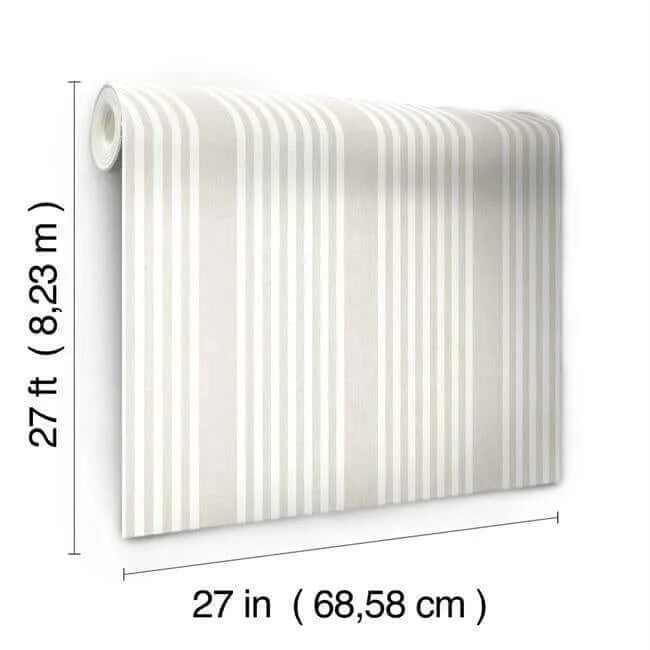 Inspired by Color French Linen Stripe wallpaper, color Soft Linen, SKU SR1581