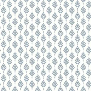 Inspired by Color French Scallop wallpaper, color Blue, SKU CV4459