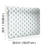 Inspired by Color French Scallop - Blue Wallpaper | Buy Online Inspired by Color French Scallop wallpaper, color Blue, SKU CV4459