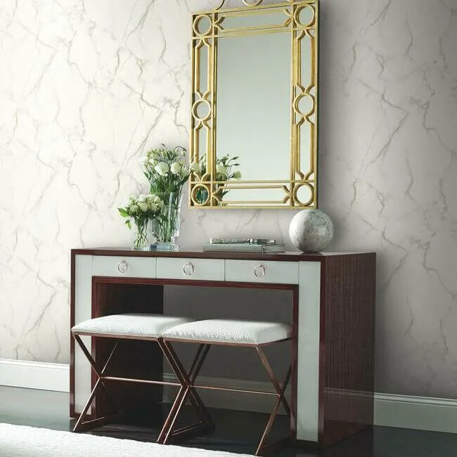 Inspired by Color Gilded Marble wallpaper, color Grey & Gold, SKU MM1757