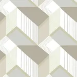 Inspired by Color Graphic Geo Blocks wallpaper, color White & Cream, SKU BW3881