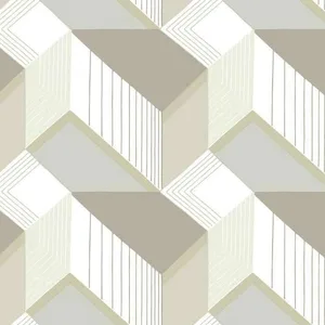 Inspired by Color Graphic Geo Blocks wallpaper, color White & Cream, SKU BW3881