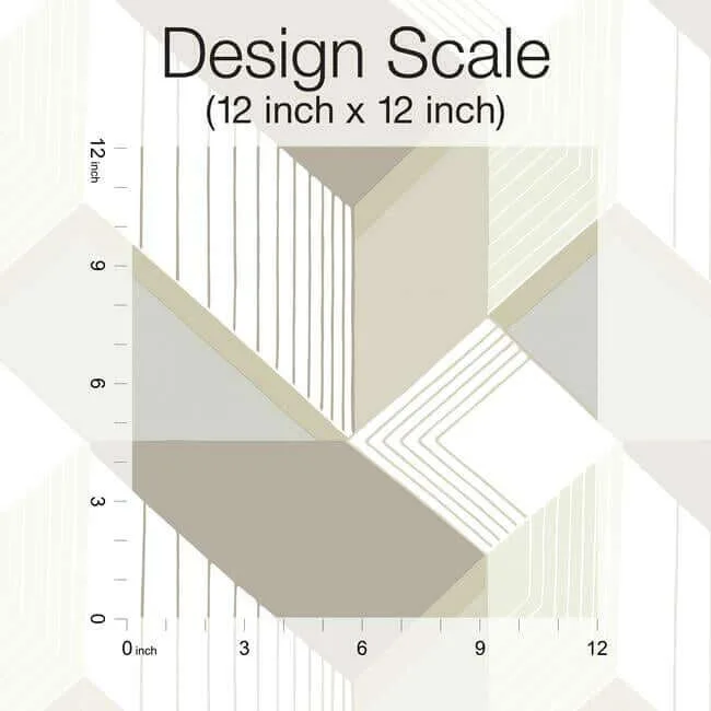 Inspired by Color Graphic Geo Blocks wallpaper, color White & Cream, SKU BW3881