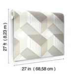 Inspired by Color Graphic Geo Blocks wallpaper, color White & Cream, SKU BW3881