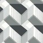 Inspired by Color Graphic Geo - Black & White Wallpaper | Buy Online Inspired by Color Graphic Geo wallpaper, color Black & White, SKU BW3882