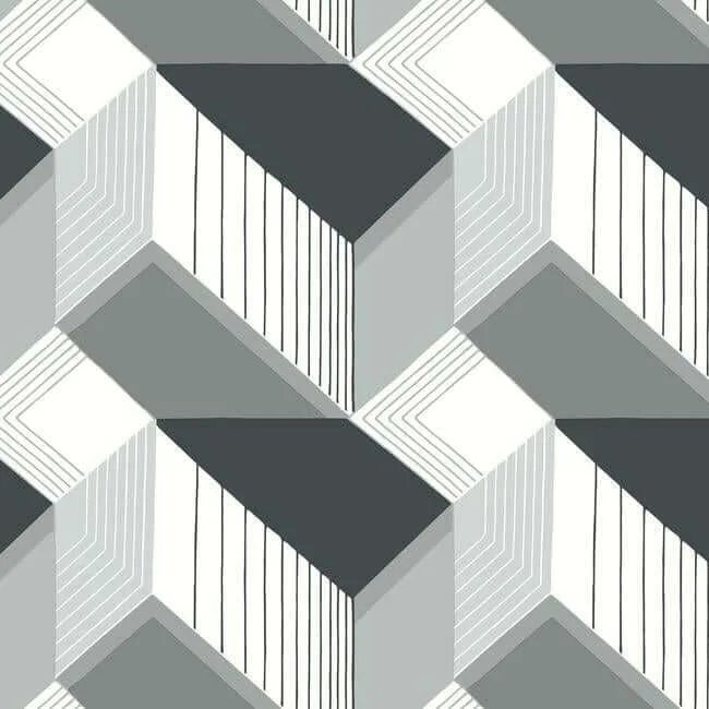 Inspired by Color Graphic Geo wallpaper, color Black & White, SKU BW3882