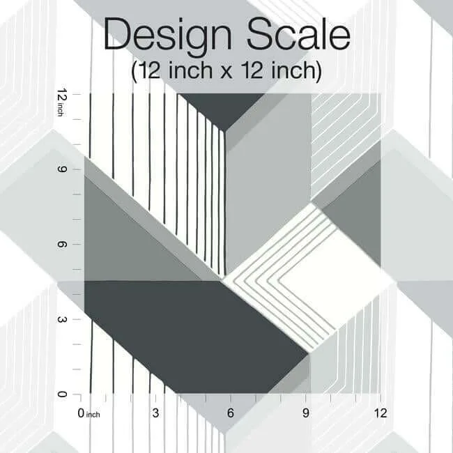 Inspired by Color Graphic Geo - Black & White Wallpaper | Buy Online Inspired by Color Graphic Geo wallpaper, color Black & White, SKU BW3882