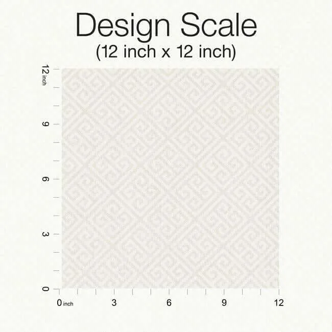 Inspired by Color Grecian Geometric wallpaper, color Pearl & White, SKU BW3991