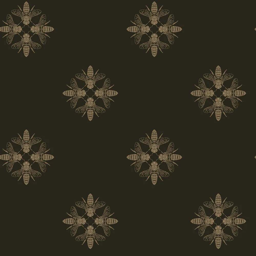 Inspired by Color Honey Bee wallpaper, color Gold & Black, SKU ON1642