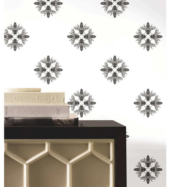 Inspired by Color Honey Bee - Gold & Black Wallpaper | Buy Online Inspired by Color Honey Bee wallpaper, color Gold & Black, SKU ON1642