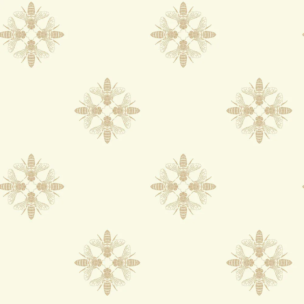 Inspired by Color Honey Bee wallpaper, color Gold & Cream, SKU ON1641