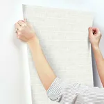 Inspired by Color Horizontal Hash Marks wallpaper, color White & Cream, SKU BW3812