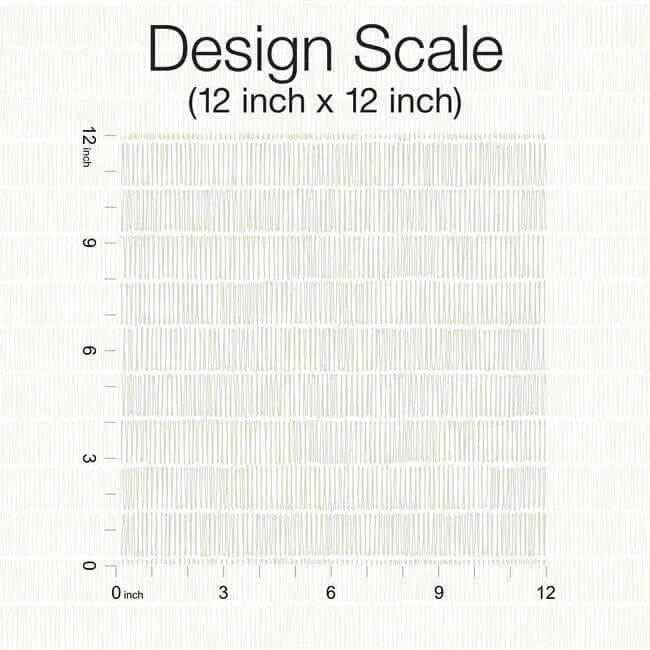 Inspired by Color Horizontal Hash Marks wallpaper, color White & Cream, SKU BW3812