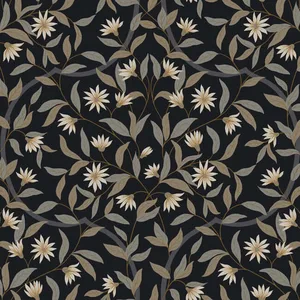 Inspired by Color Jasmine wallpaper, color Black Metallic, SKU GO8257
