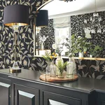 Inspired by Color Jasmine - Black Metallic Wallpaper | Buy Online Inspired by Color Jasmine wallpaper, color Black Metallic, SKU GO8257