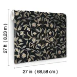 Inspired by Color Jasmine - Black Metallic Wallpaper | Buy Online Inspired by Color Jasmine wallpaper, color Black Metallic, SKU GO8257