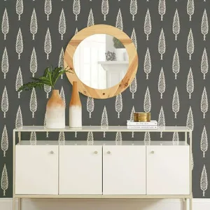 Inspired by Color Juniper Tree wallpaper, color Black & Taupe, SKU SS2607