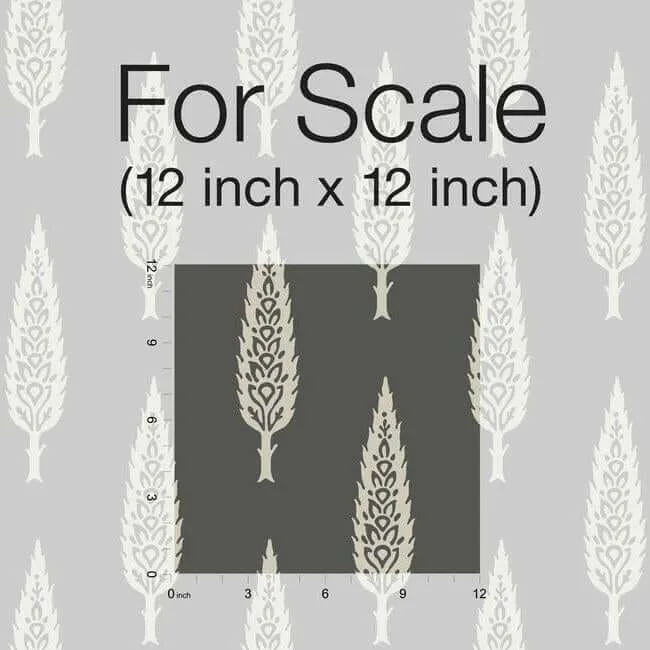 Inspired by Color Juniper Tree - Black & Taupe Wallpaper | Buy Online Inspired by Color Juniper Tree wallpaper, color Black & Taupe, SKU SS2607