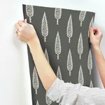 Inspired by Color Juniper Tree - Black & Taupe Wallpaper | Buy Online Inspired by Color Juniper Tree wallpaper, color Black & Taupe, SKU SS2607