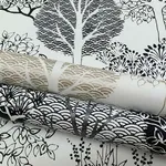 Inspired by Color Kimono Trees - Black Metallic Wallpaper | Buy Online Inspired by Color Kimono Trees wallpaper, color Black Metallic, SKU BW3852