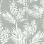 Inspired by Color King Palm Silhouette - Grey Wallpaper | Buy Online Inspired by Color King Palm Silhouette wallpaper, color Grey, SKU CV4412